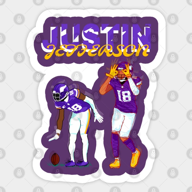 Justin Jefferson Sticker by Mic jr